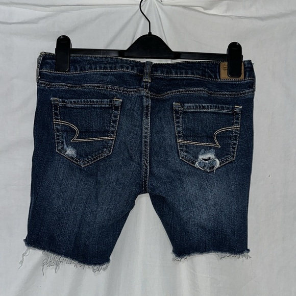distressed American Eagle cutoff denim shorts size 8 - Picture 2 of 3